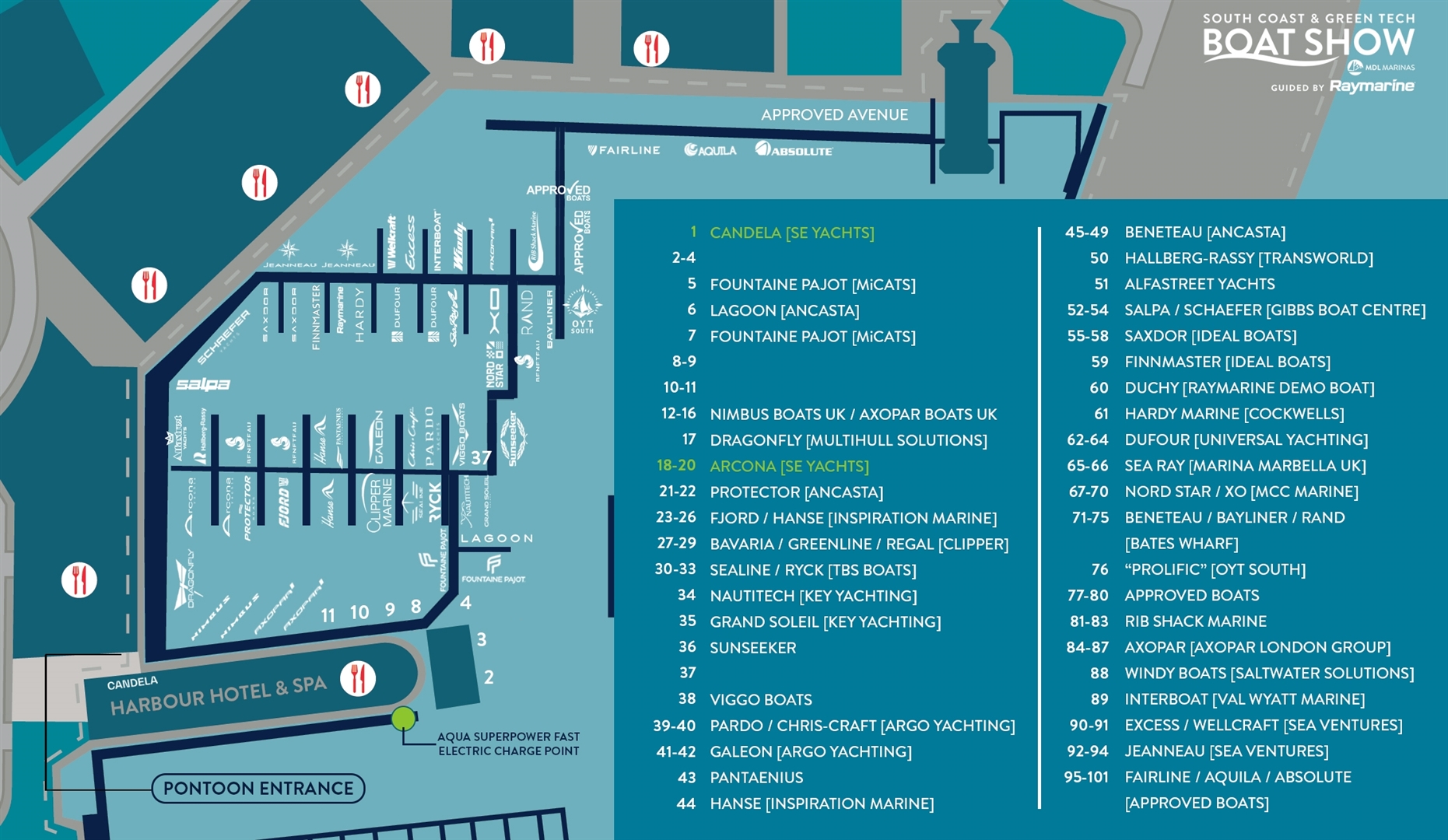 Exhibitors confirmed so far. Please note locations and layout are subject to change.