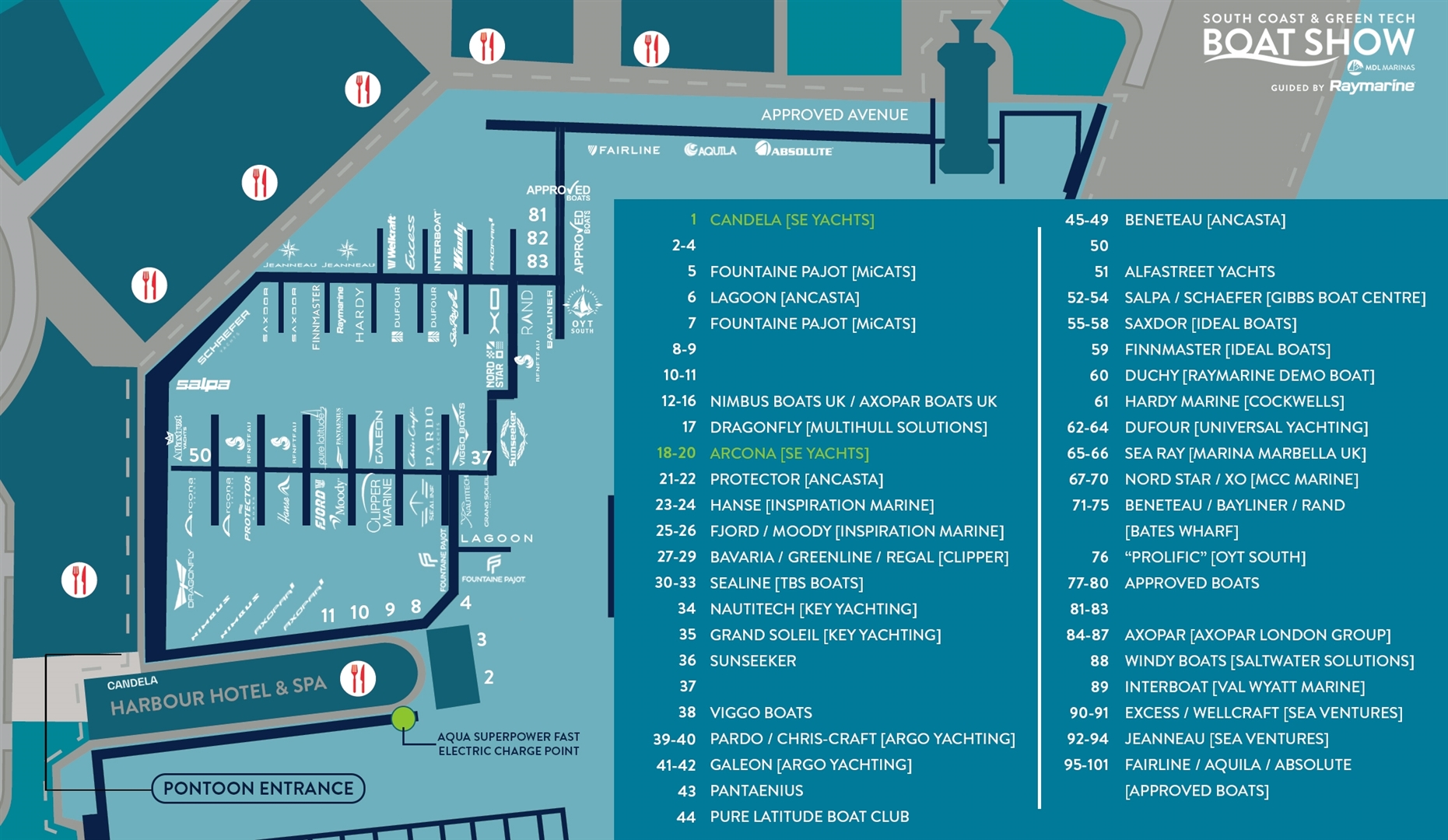 Exhibitors confirmed so far. Please note locations and layout are subject to change.