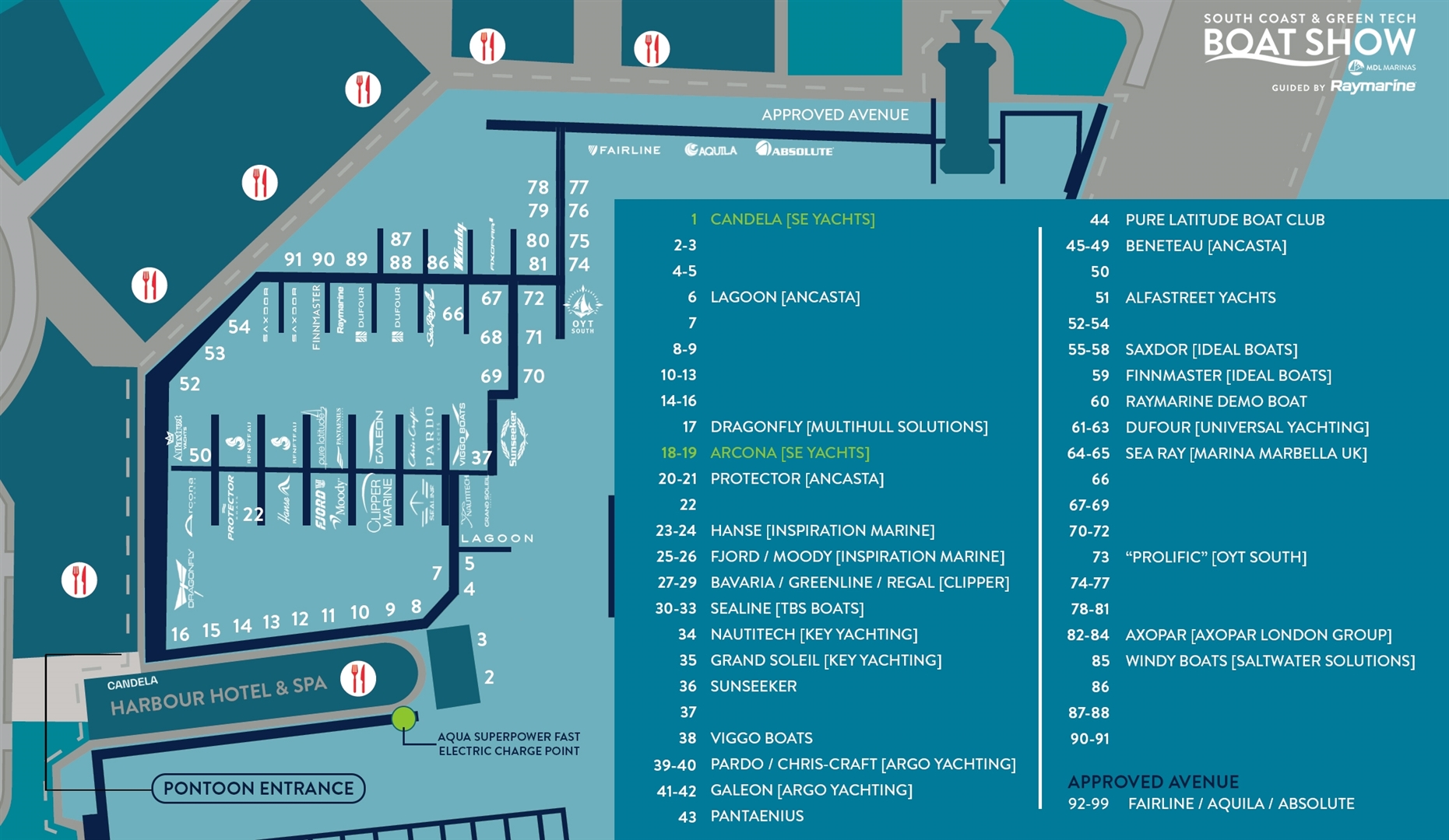 Exhibitors confirmed so far. Please note locations and layout are subject to change.