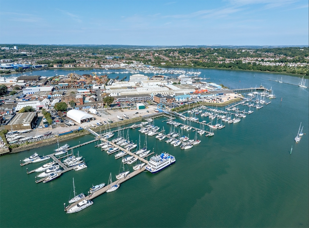 Shamrock Quay on the River Itchen in Southampton.