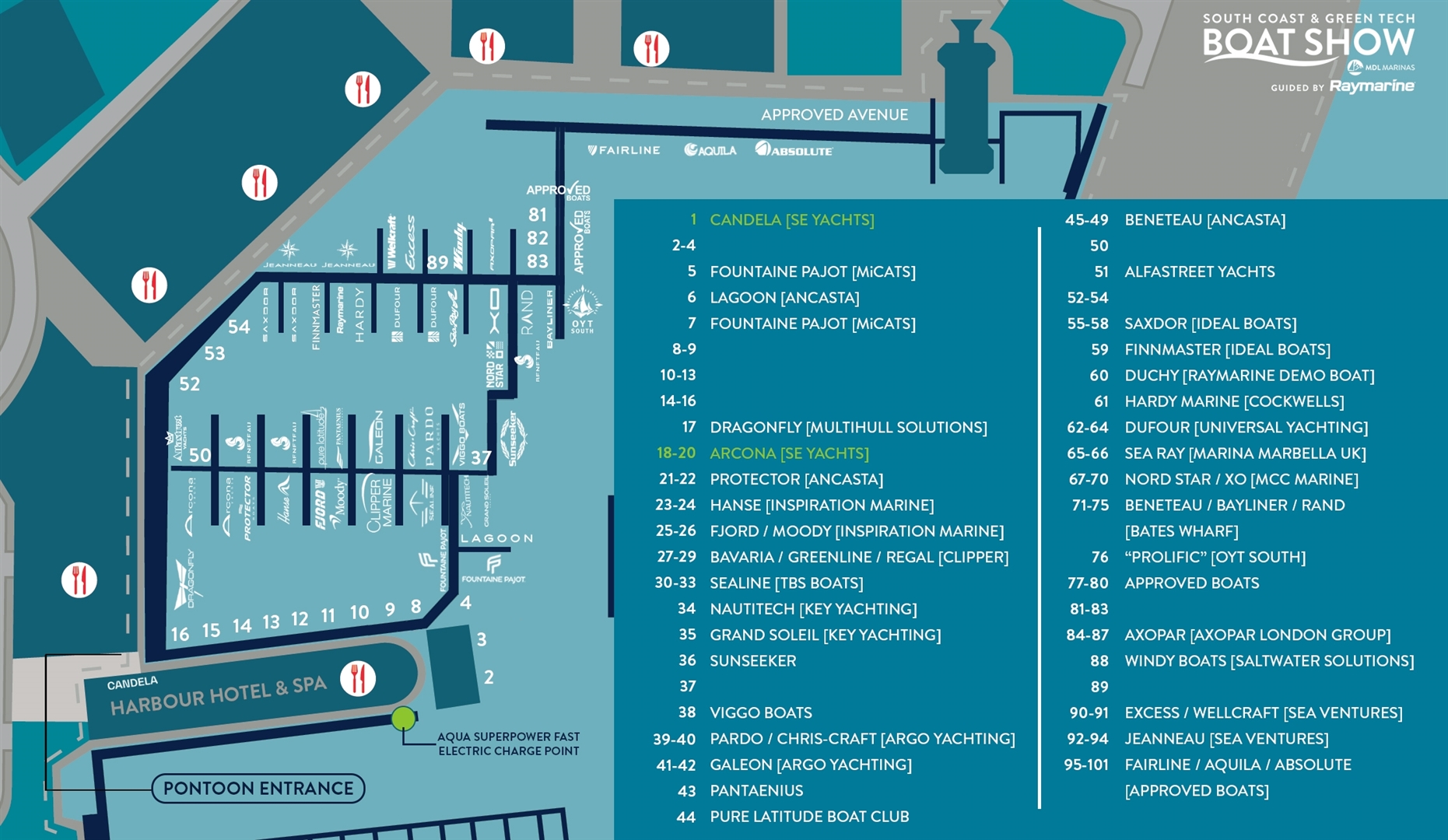 Exhibitors confirmed so far. Please note locations and layout are subject to change.