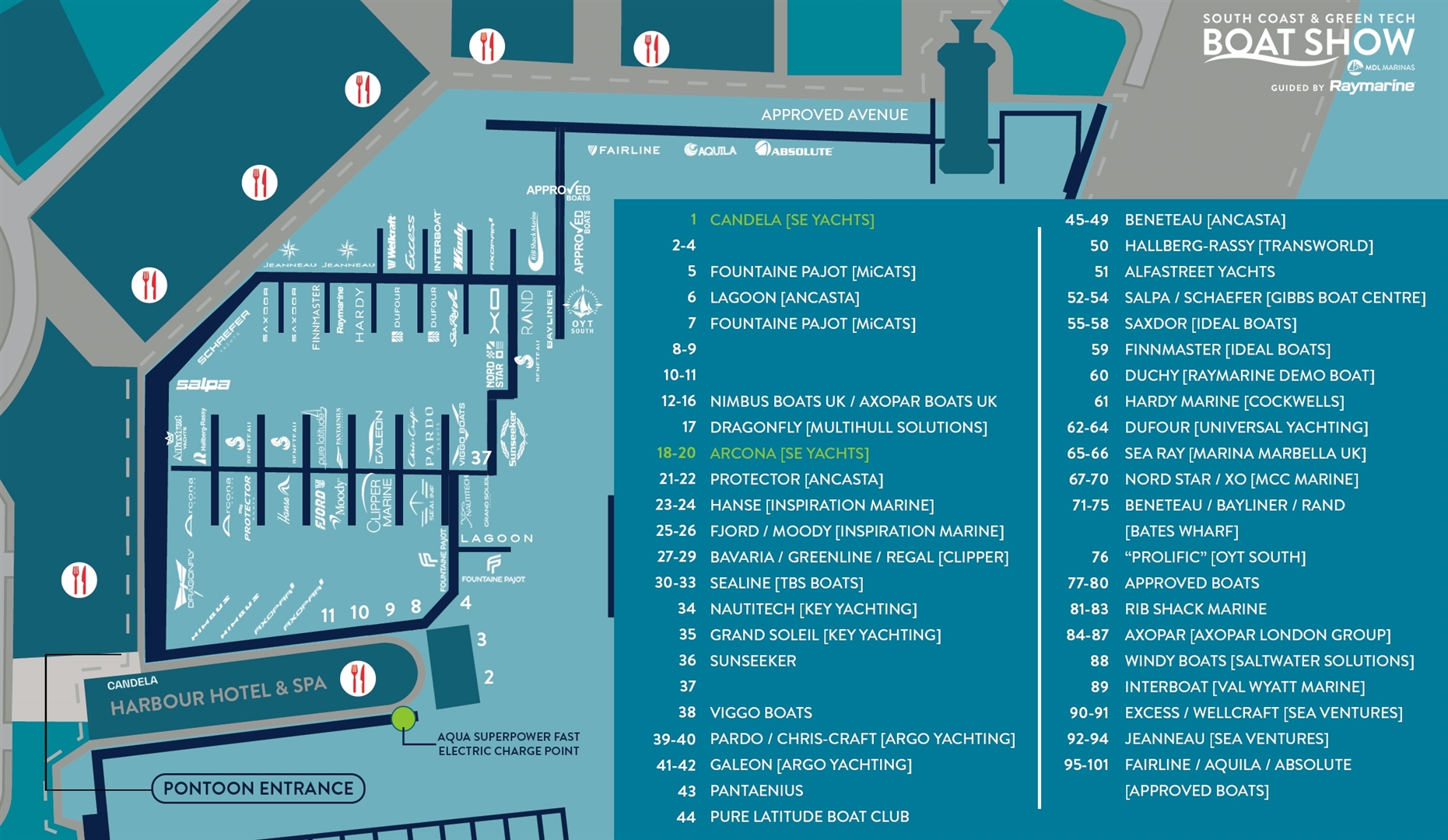 Exhibitors confirmed so far. Please note locations and layout are subject to change.