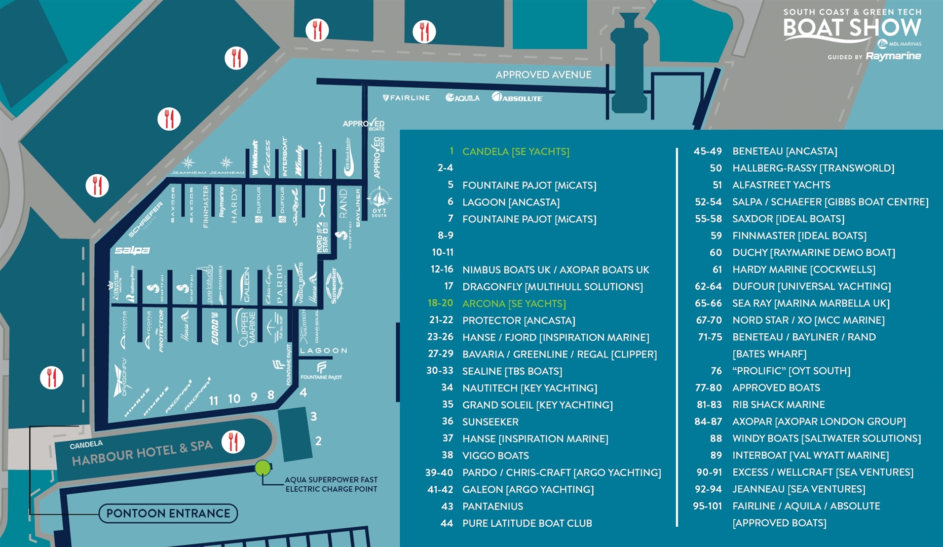 Exhibitors confirmed so far. Please note locations and layout are subject to change.