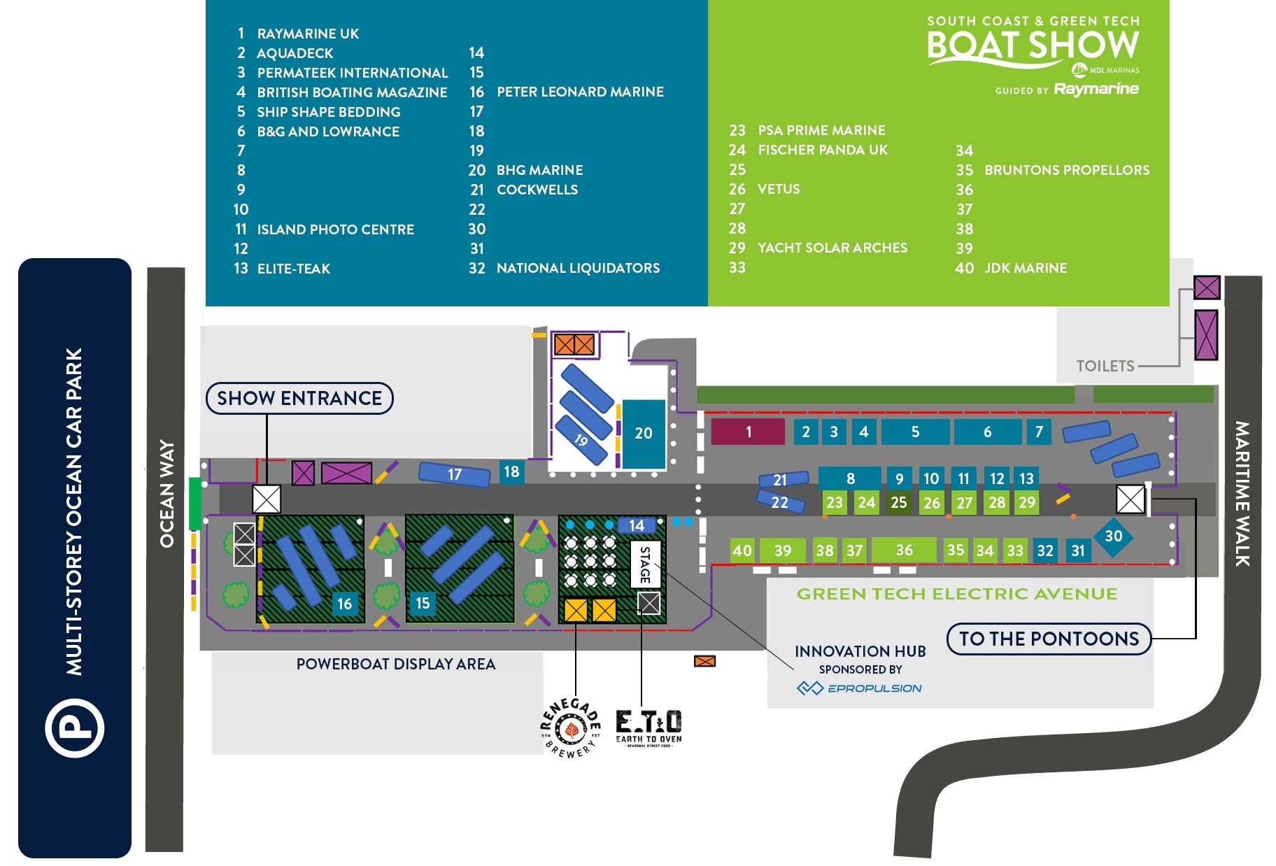 Exhibitors confirmed so far. Please note locations and layout are subject to change.