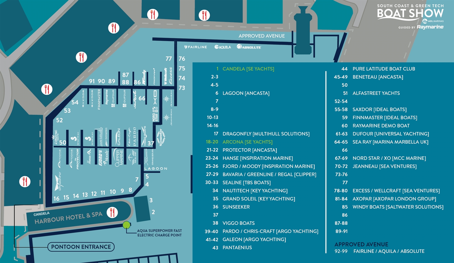 Exhibitors confirmed so far. Please note locations and layout are subject to change.